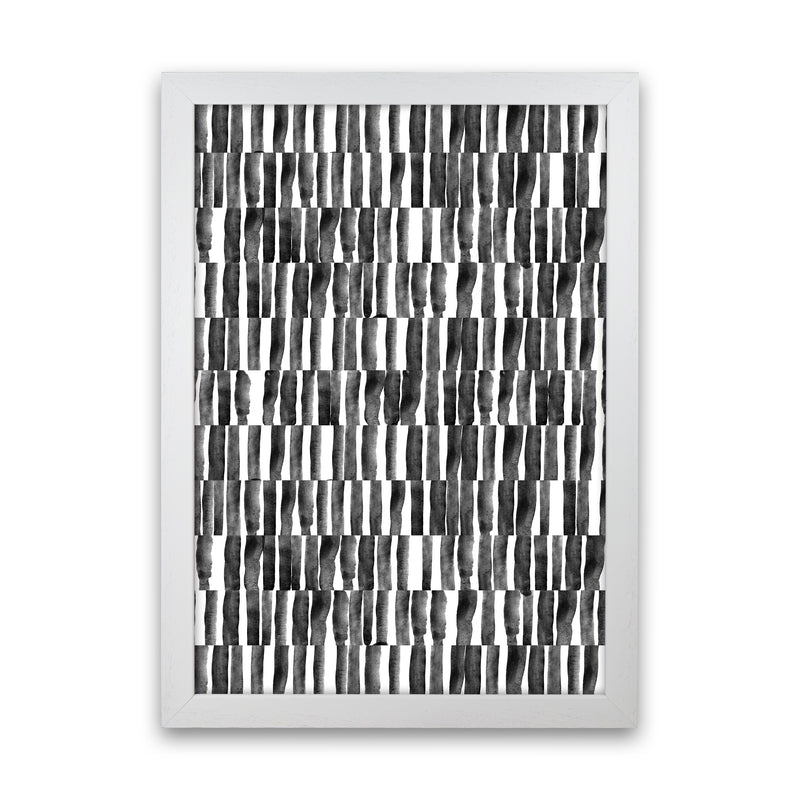 Abstract Strokes Art Print by Kookiepixel White Grain