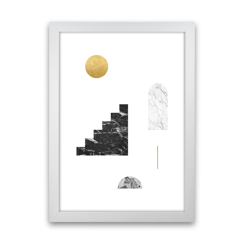 Geometric Shapes No 1  Art Print by Kookiepixel White Grain