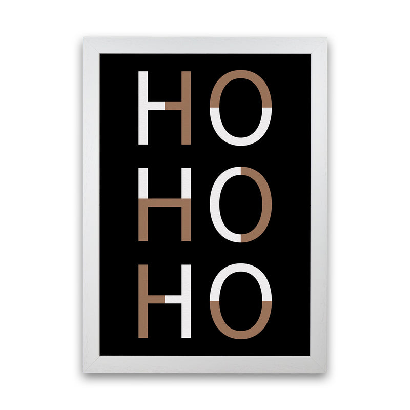 Hohoho Christmas Art Print by Kookiepixel White Grain