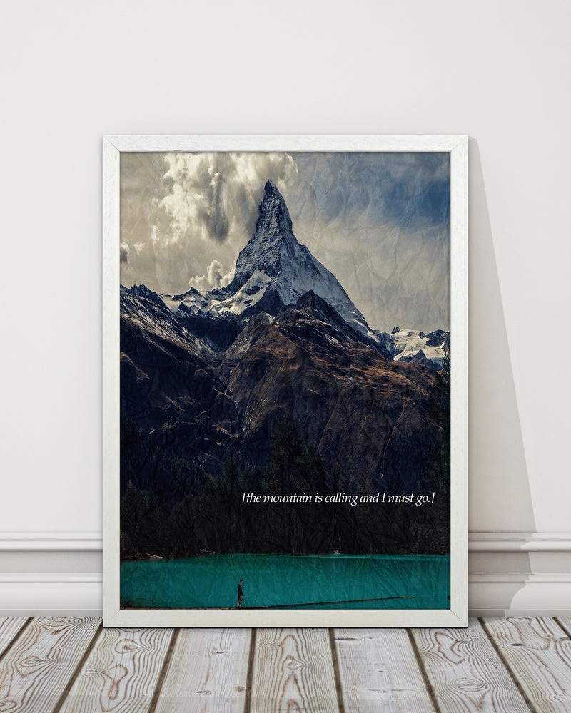 The Mountain Is Calling Landscape Art Print by Kubistika