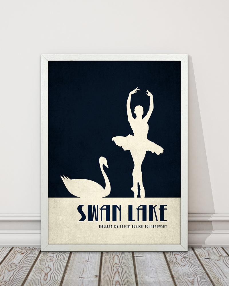 Swan Lake Ballet Poster Contemporary Art Print by Kubistika