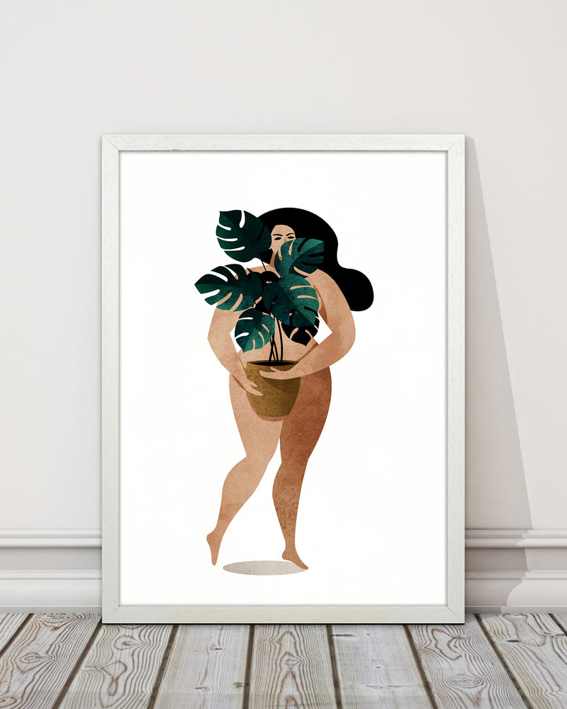 Nude With Plant Contemporary Art Print by Kubistika