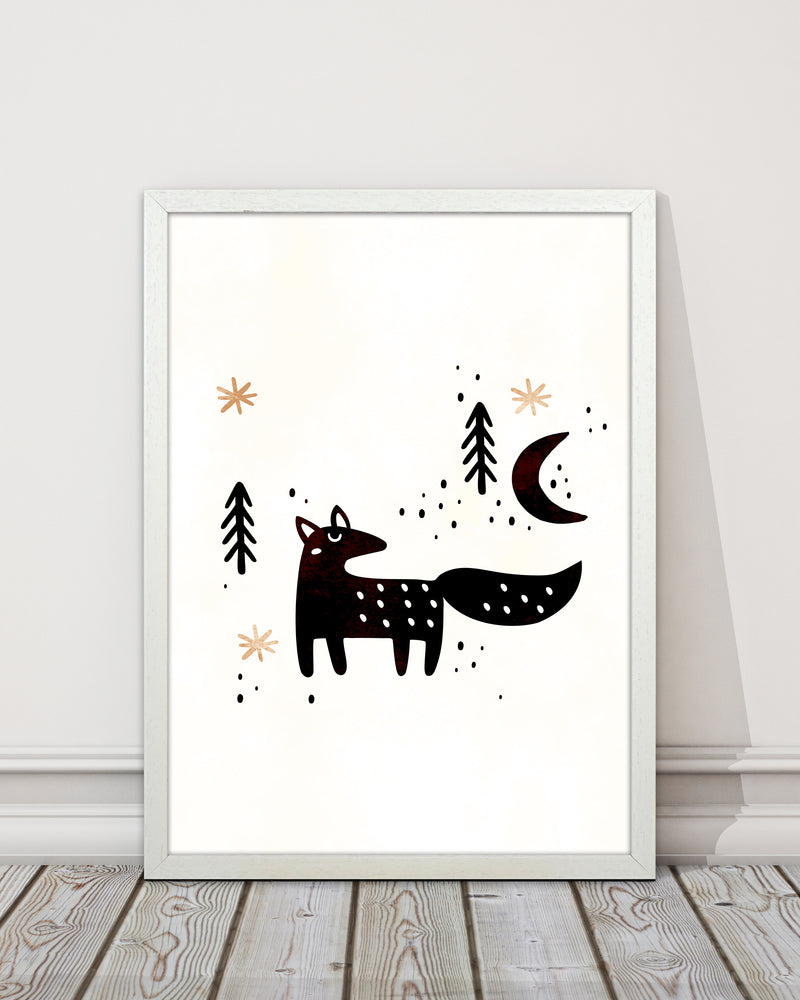 Little Winter Fox Nursery Childrens Art Print by Kubistika