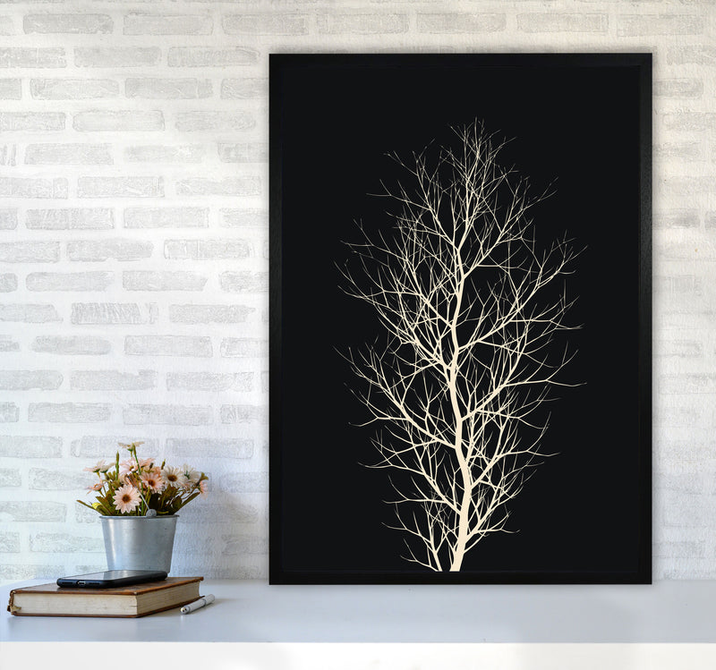 The Tree - WHITE Contemporary Art Print by Kubistika A1 White Frame