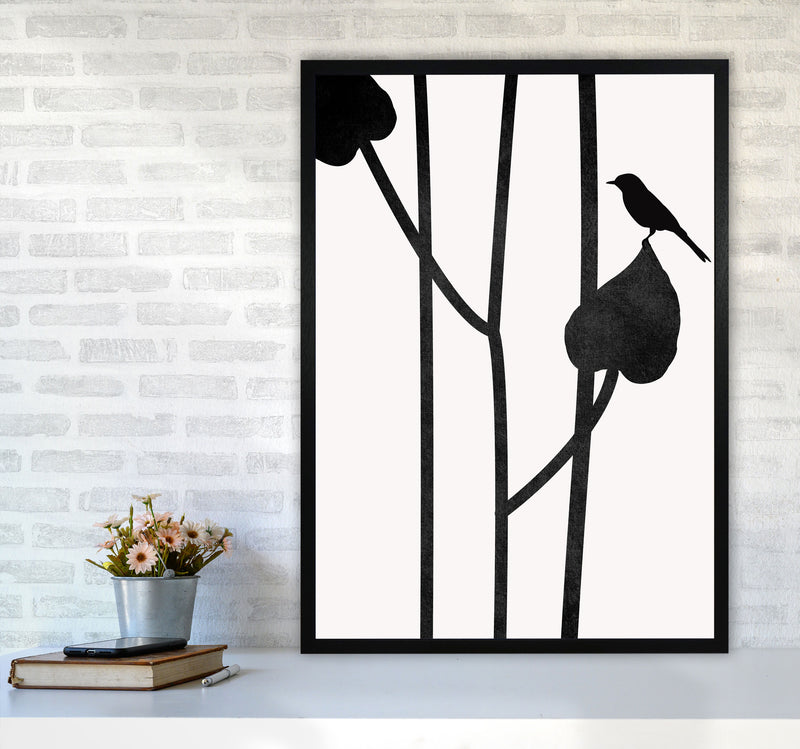 The Bird Contemporary Art Print by Kubistika A1 White Frame
