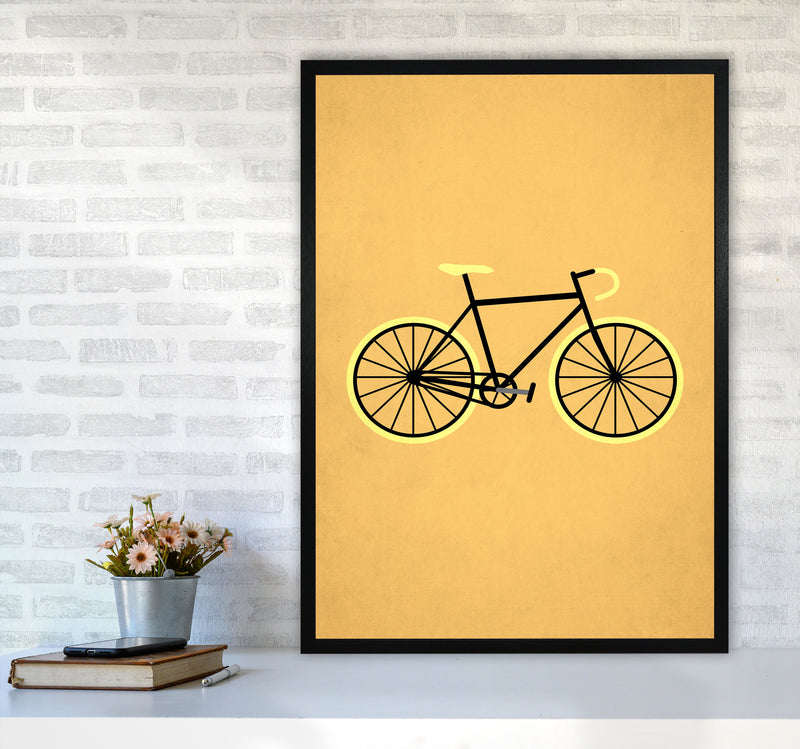 Bicycle Love Modern Art Print by Kubistika A1 White Frame