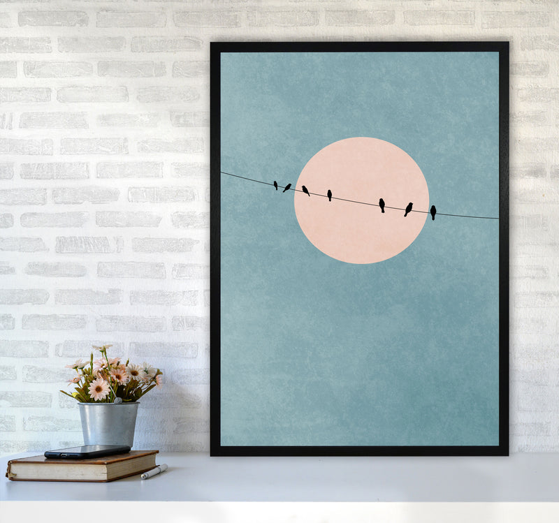 The Beauty Of Silence Contemporary Art Print by Kubistika A1 White Frame