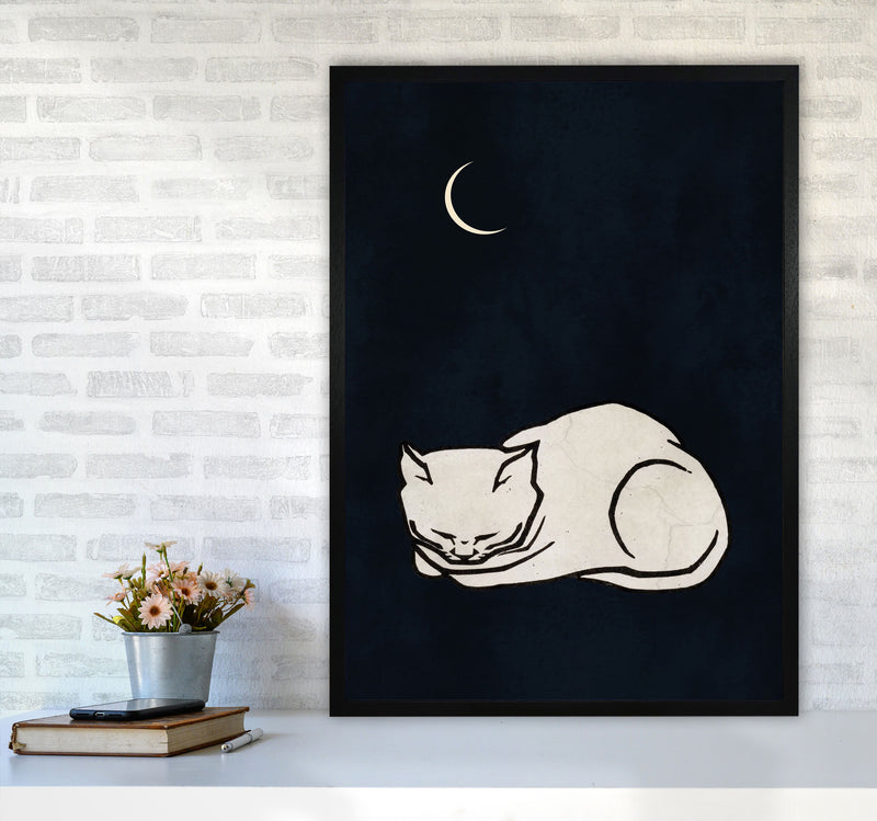 Cozy dreams Vintage Art Print by Kubistika A1 White Frame