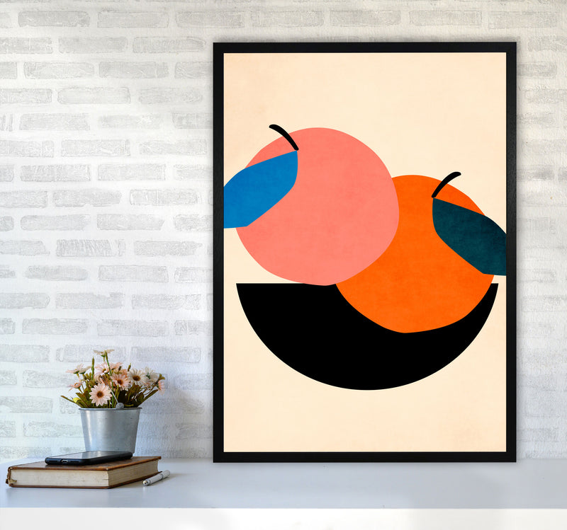 Two Apples Art Print by Kubistika A1 White Frame