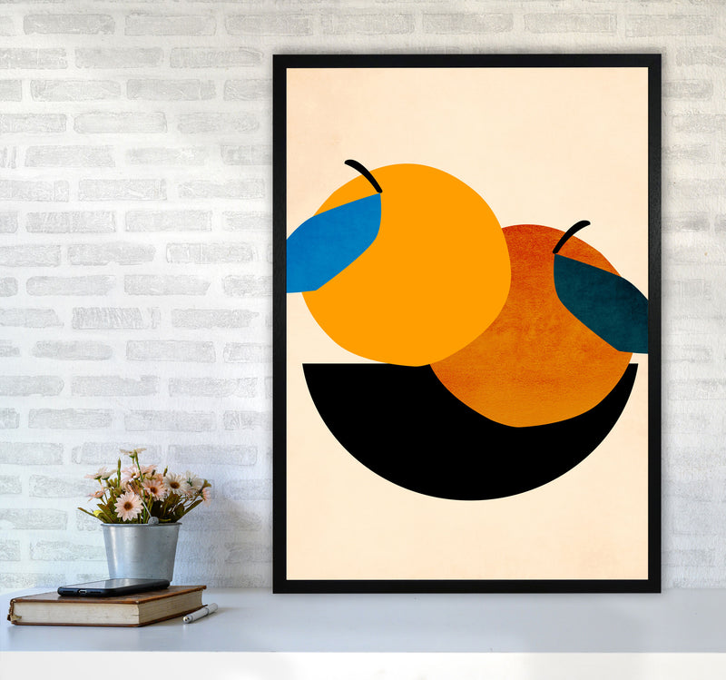 Two Oranges X Art Print by Kubistika A1 White Frame