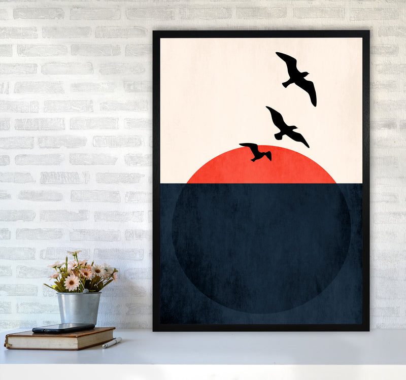 Sunset Breeze Y Art Print by Kubistika A1 White Frame