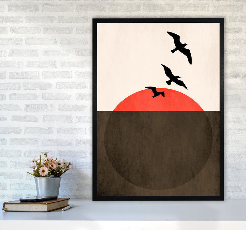 Sunset Breeze X Art Print by Kubistika A1 White Frame