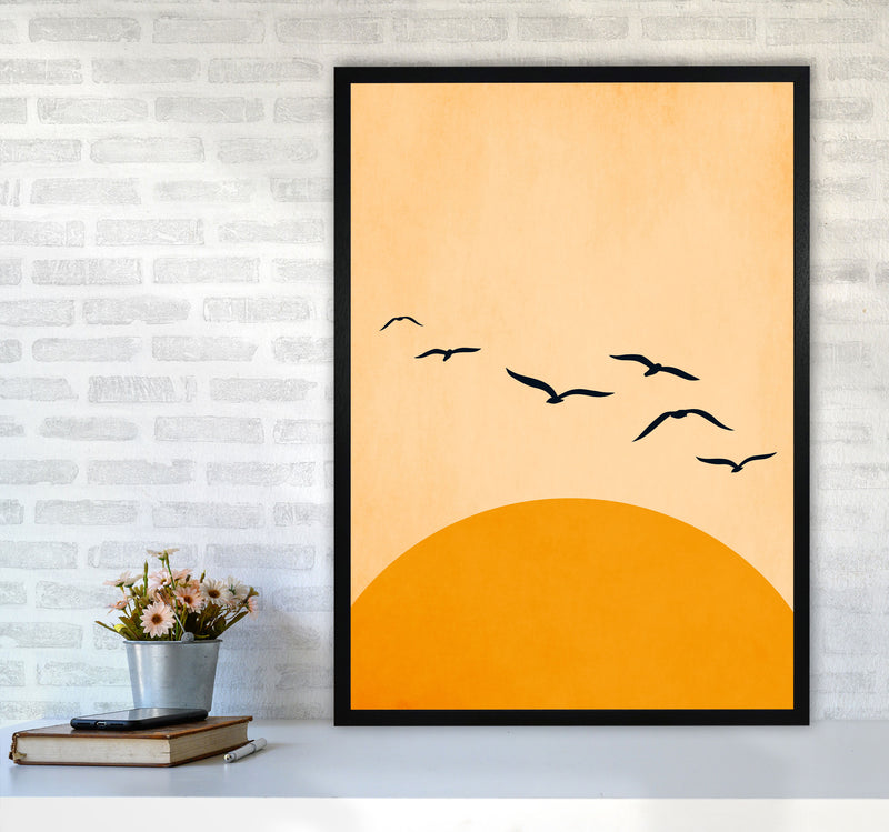 One Day We`ll Fly Away Art Print by Kubistika A1 White Frame