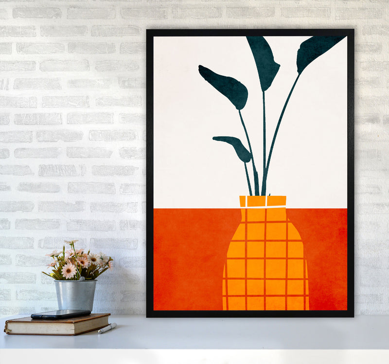 Kitchen Table With Plant Art Print by Kubistika A1 White Frame