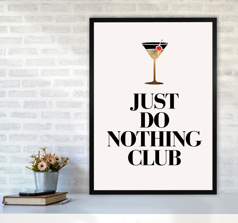 Just Do Nothing Art Print by Kubistika A1 White Frame