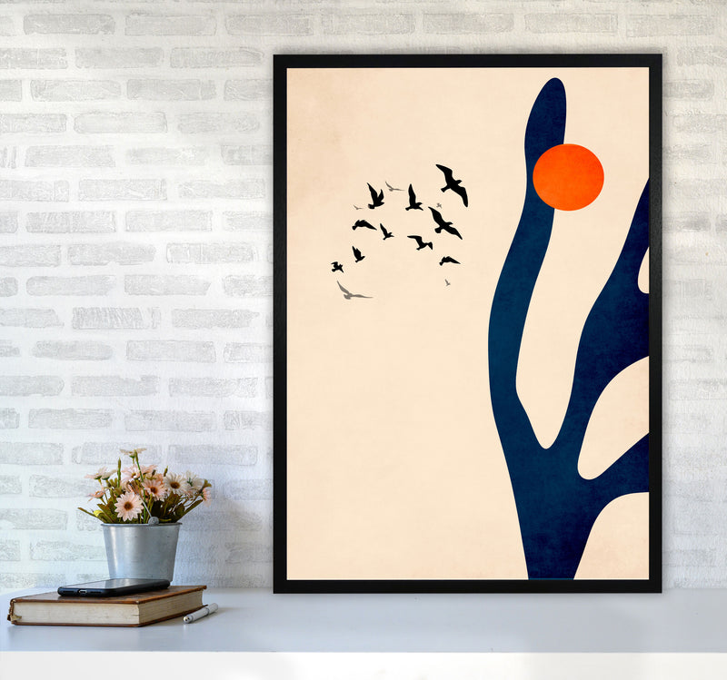 Desert Birds Art Print by Kubistika A1 White Frame