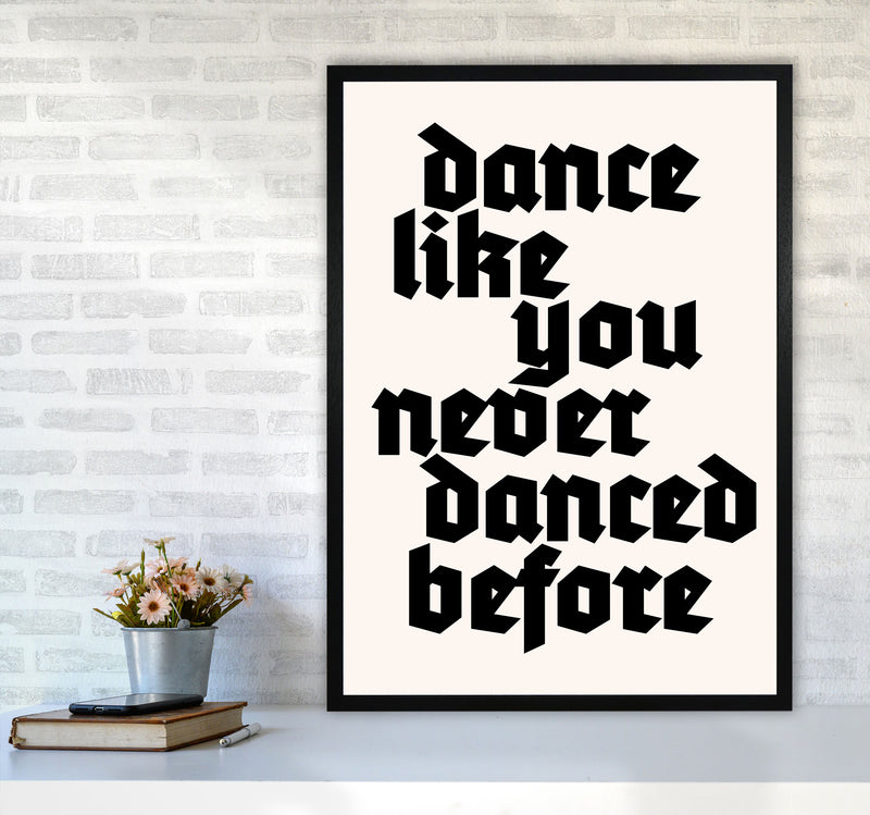 Dance Like Never Before Art Print by Kubistika A1 White Frame