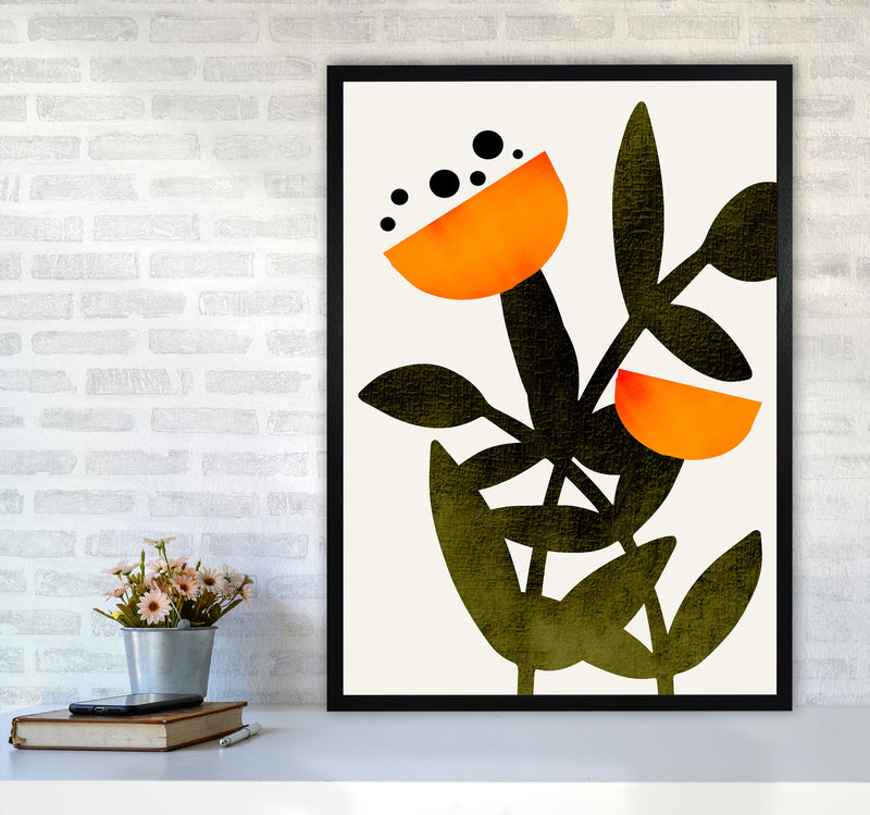 A Flower Called Polly Art Print by Kubistika A1 White Frame