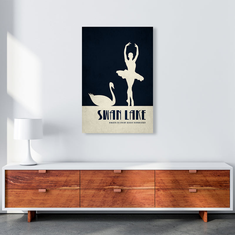 Swan Lake Ballet Poster Contemporary Art Print by Kubistika A1 Canvas