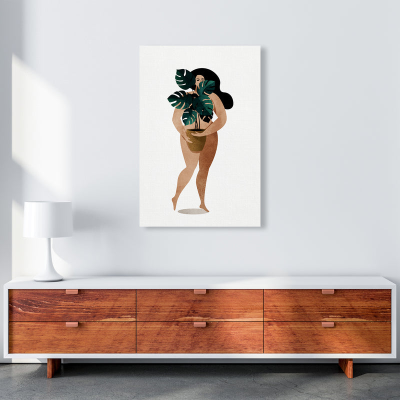 Nude With Plant Contemporary Art Print by Kubistika A1 Canvas