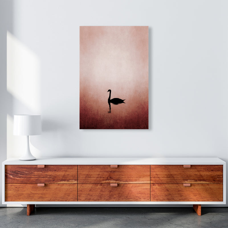 The Swan Contemporary Art Print by Kubistika A1 Canvas