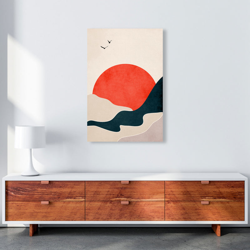 Drowning Sun Art Print by Kubistika A1 Canvas