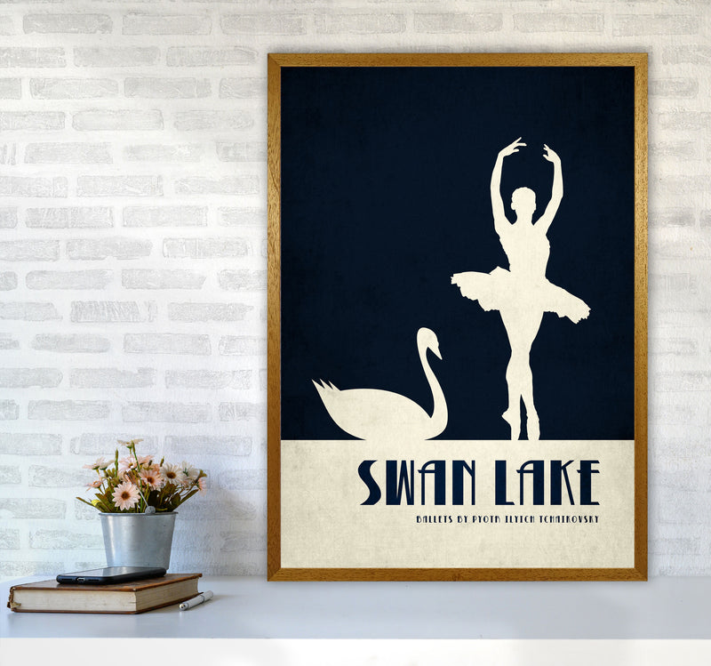 Swan Lake Ballet Poster Contemporary Art Print by Kubistika A1 Print Only