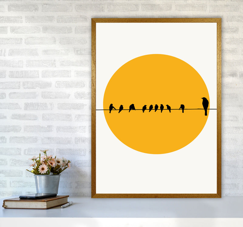 Birds Family Contemporary Art Print by Kubistika A1 Print Only