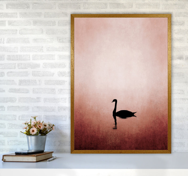 The Swan Contemporary Art Print by Kubistika A1 Print Only