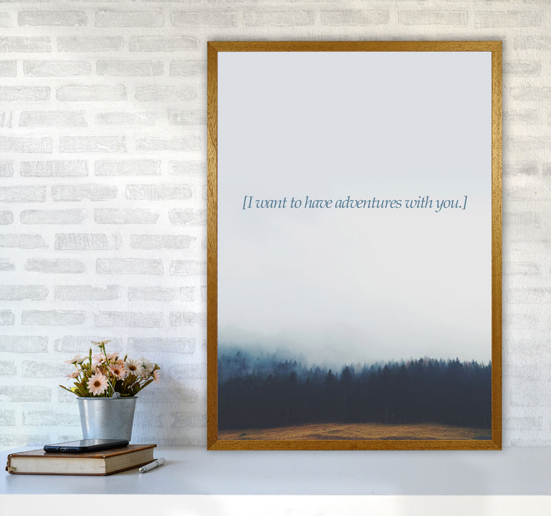 Adventures With You Quote Art Print by Kubistika A1 Print Only