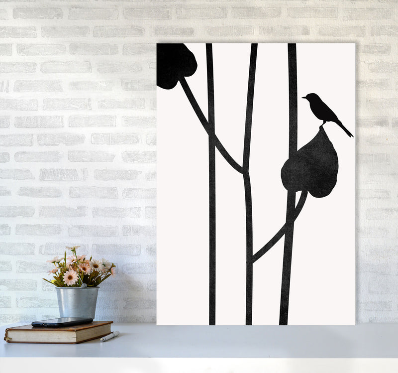The Bird Contemporary Art Print by Kubistika A1 Black Frame