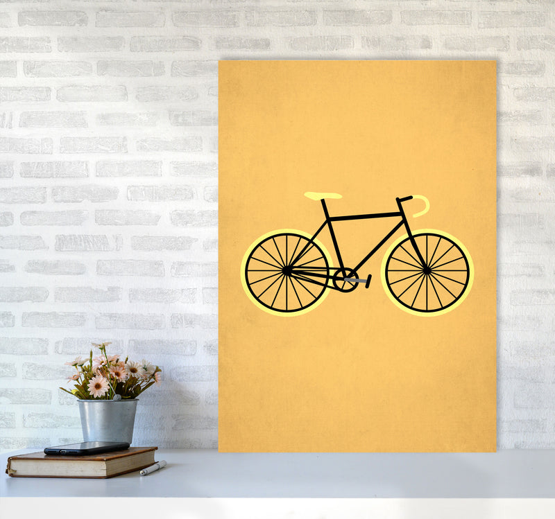 Bicycle Love Modern Art Print by Kubistika A1 Black Frame