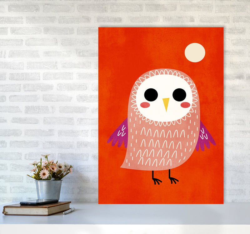 Little Owl Nursery Childrens Art Print by Kubistika A1 Black Frame
