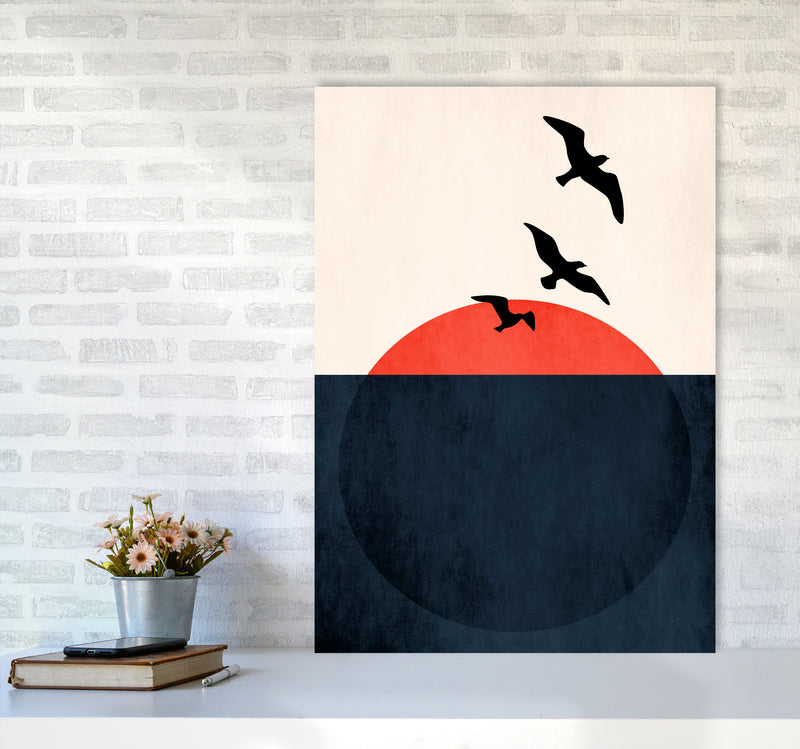 Sunset Breeze Y Art Print by Kubistika A1 Black Frame