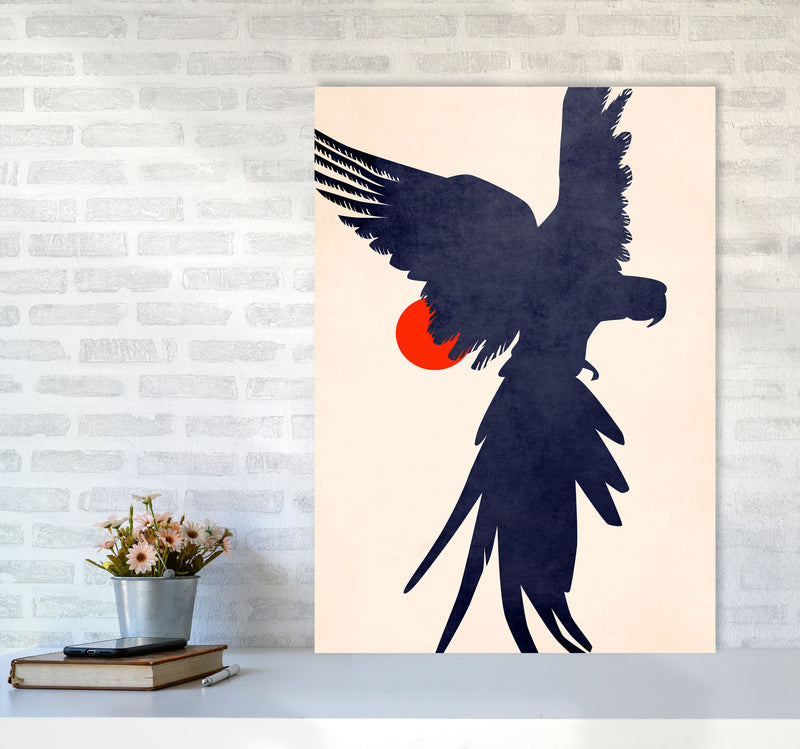 Parrot Art Print by Kubistika A1 Black Frame