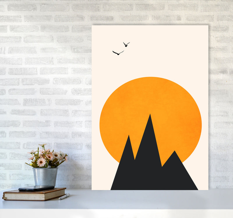 Les Alpes Art Print by Kubistika A1 Black Frame