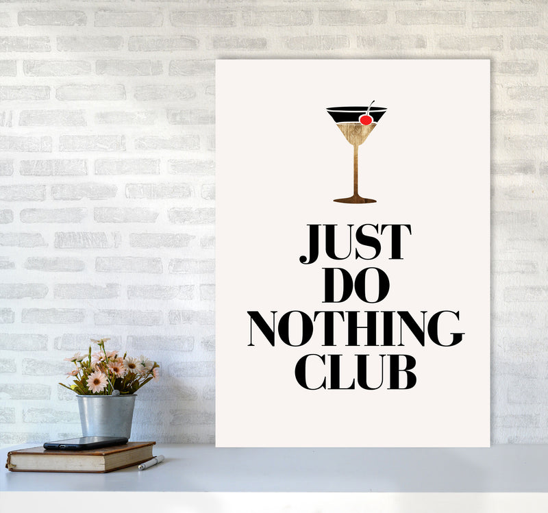 Just Do Nothing Art Print by Kubistika A1 Black Frame