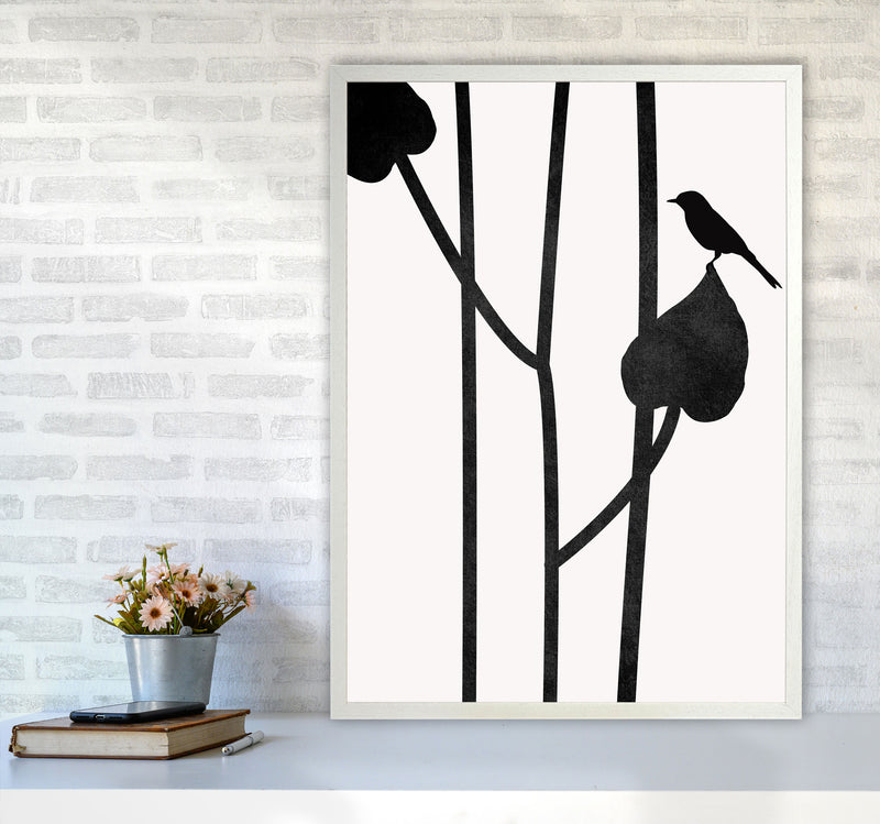 The Bird Contemporary Art Print by Kubistika A1 Oak Frame