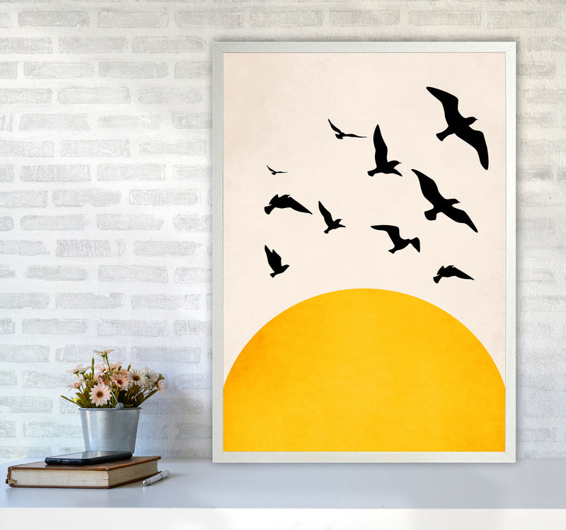 Wings To Fly X Art Print by Kubistika A1 Oak Frame