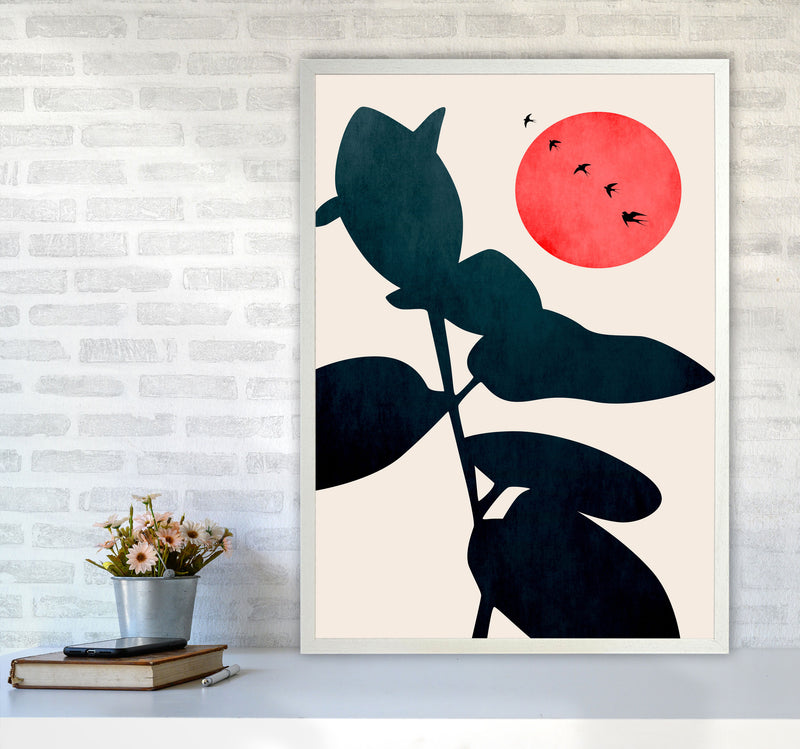 Moonshine Memories Art Print by Kubistika A1 Oak Frame