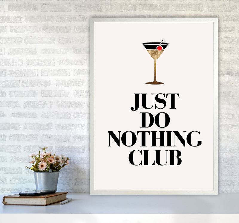 Just Do Nothing Art Print by Kubistika A1 Oak Frame