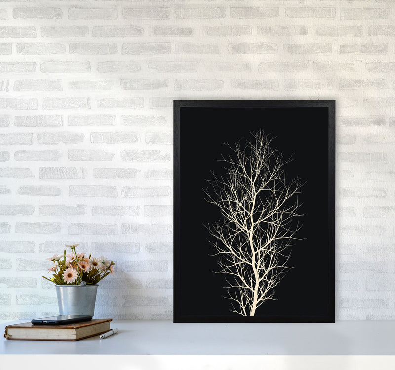 The Tree - WHITE Contemporary Art Print by Kubistika A2 White Frame