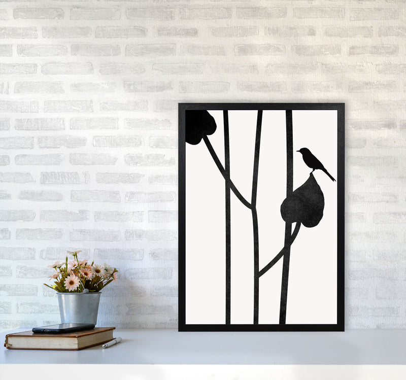 The Bird Contemporary Art Print by Kubistika A2 White Frame