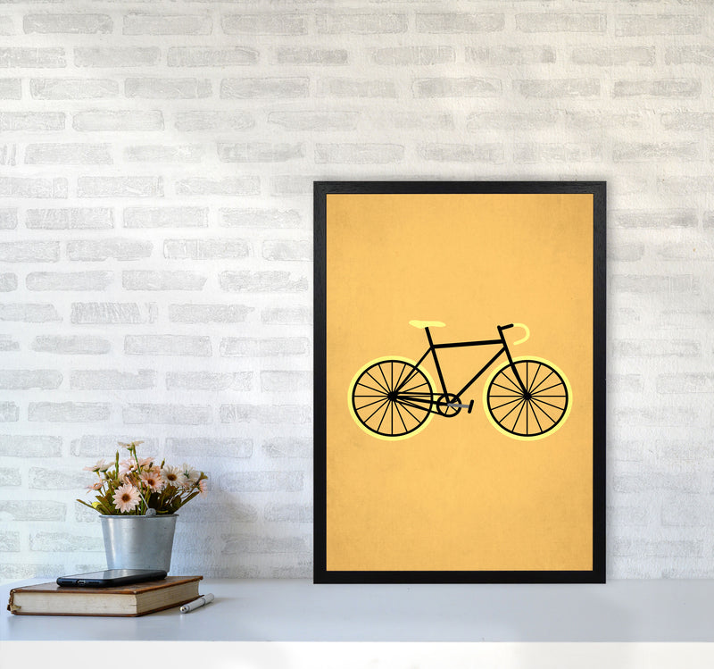Bicycle Love Modern Art Print by Kubistika A2 White Frame