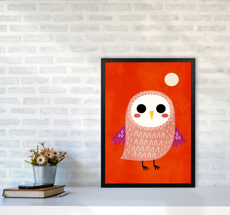 Little Owl Nursery Childrens Art Print by Kubistika A2 White Frame