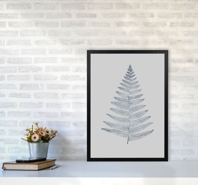Botanica Minimalistica - GREY Modern Art Print by Kubistika A2 White Frame