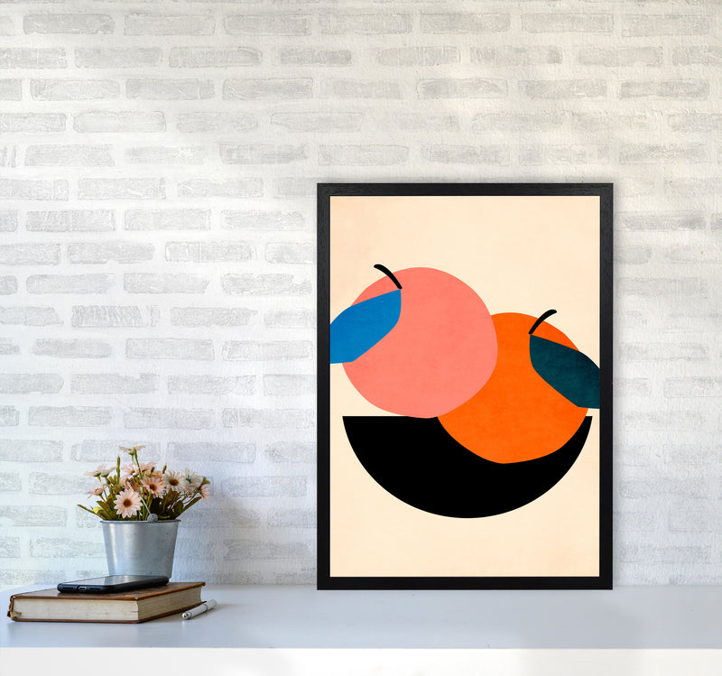 Two Apples Art Print by Kubistika A2 White Frame
