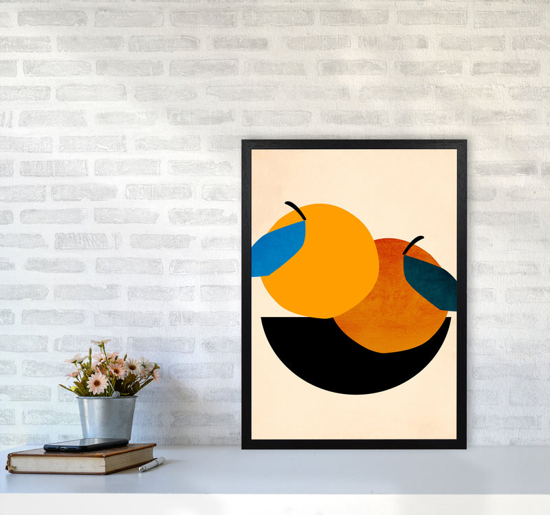 Two Oranges X Art Print by Kubistika A2 White Frame