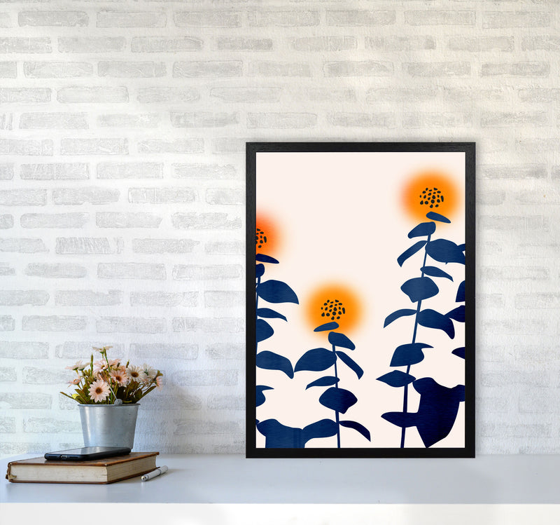 Sunflowers Art Print by Kubistika A2 White Frame