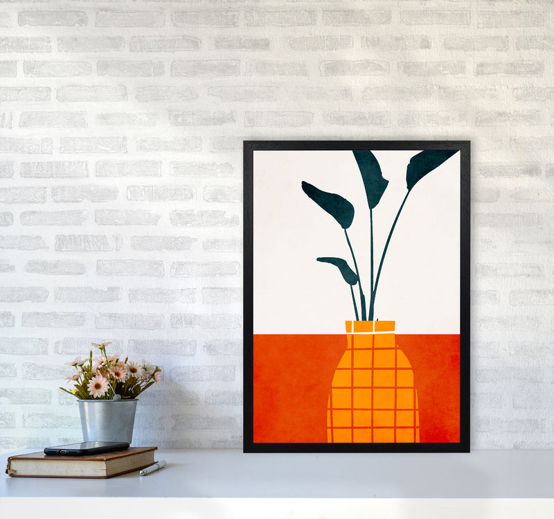 Kitchen Table With Plant Art Print by Kubistika A2 White Frame